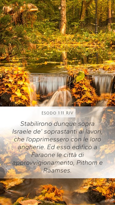 Esodo 1:11 RIV Bible Verse Image