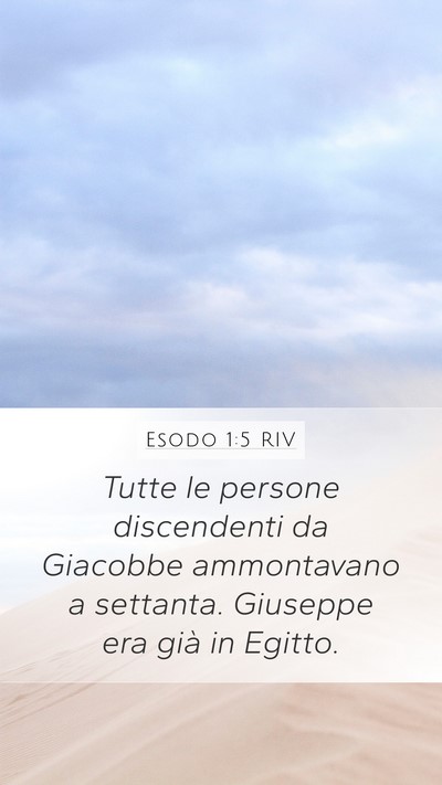 Esodo 1:5 RIV Bible Verse Image