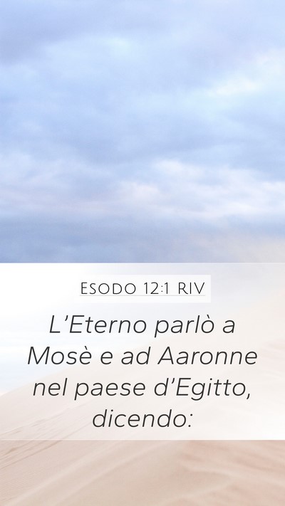 Esodo 12:1 RIV Bible Verse Image