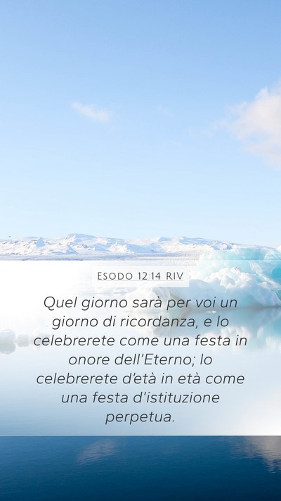 Esodo 12:14 RIV Bible Verse Image