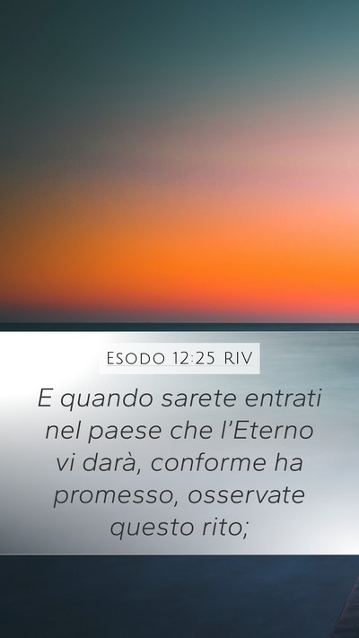 Esodo 12:25 RIV Bible Verse Image