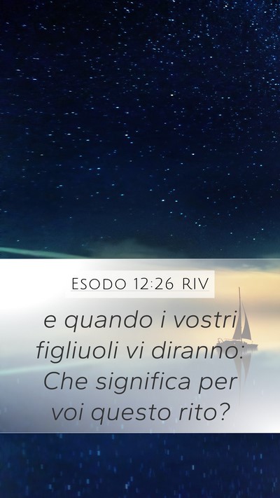 Esodo 12:26 RIV Bible Verse Image