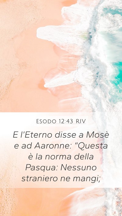 Esodo 12:43 RIV Bible Verse Image