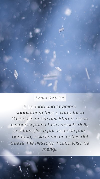 Esodo 12:48 RIV Bible Verse Image