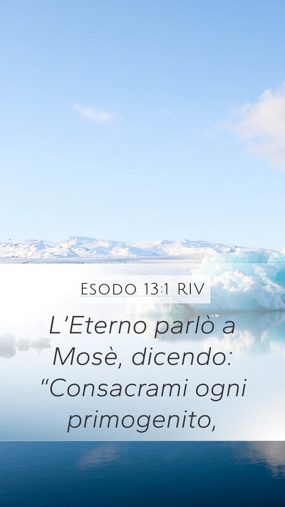 Esodo 13:1 RIV Bible Verse Image