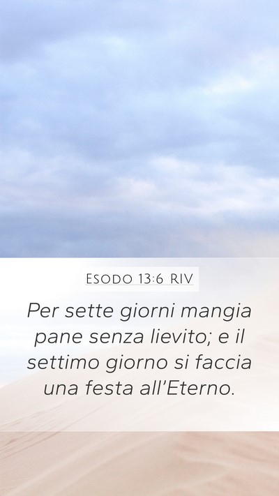 Esodo 13:6 RIV Bible Verse Image