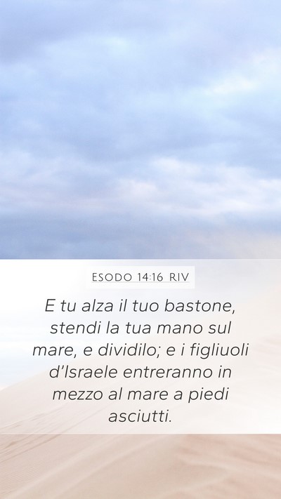 Esodo 14:16 RIV Bible Verse Image