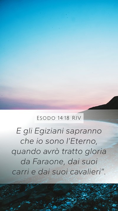 Esodo 14:18 RIV Bible Verse Image