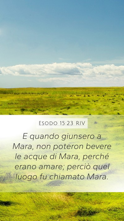 Esodo 15:23 RIV Bible Verse Image