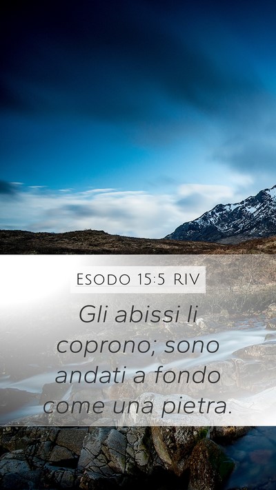 Esodo 15:5 RIV Mobile Phone Wallpaper - Gli abissi li coprono; sono andati a fondo come - Mobile Bible Verse Wallpaper