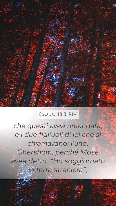 Esodo 18:3 RIV Bible Verse Image