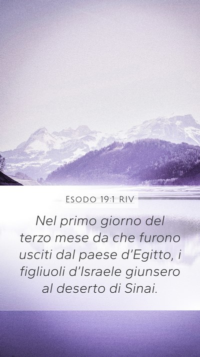 Esodo 19:1 RIV Bible Verse Image