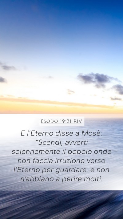 Esodo 19:21 RIV Bible Verse Image