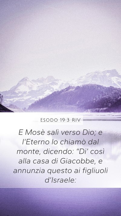 Esodo 19:3 RIV Bible Verse Image