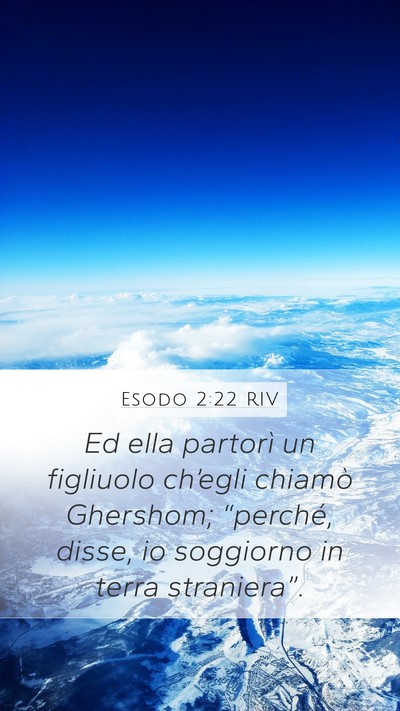 Esodo 2:22 RIV Bible Verse Image