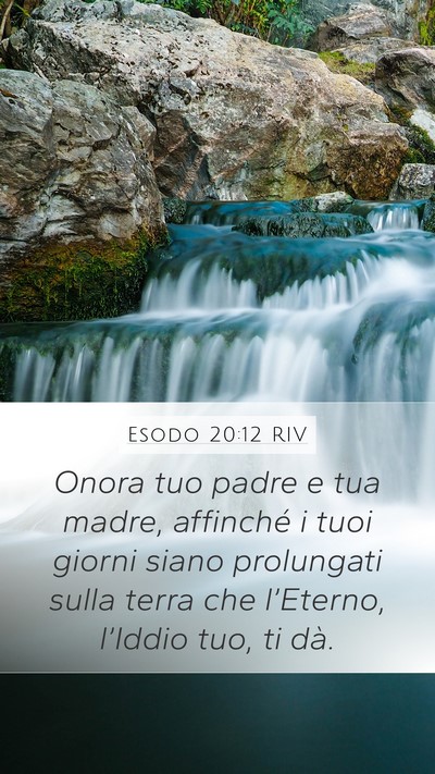 Esodo 20:12 RIV Bible Verse Image