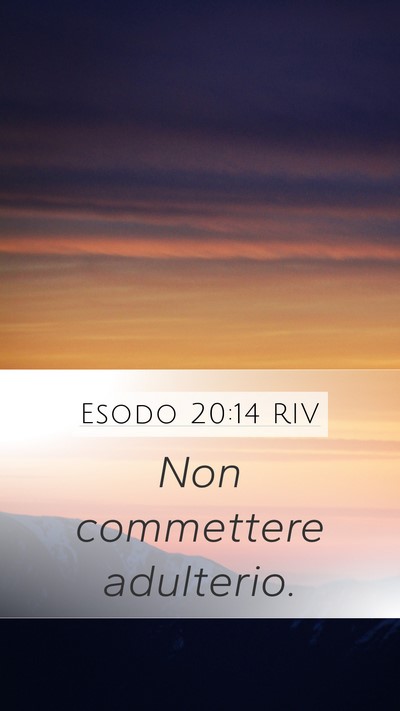 Esodo 20:14 RIV Bible Verse Image