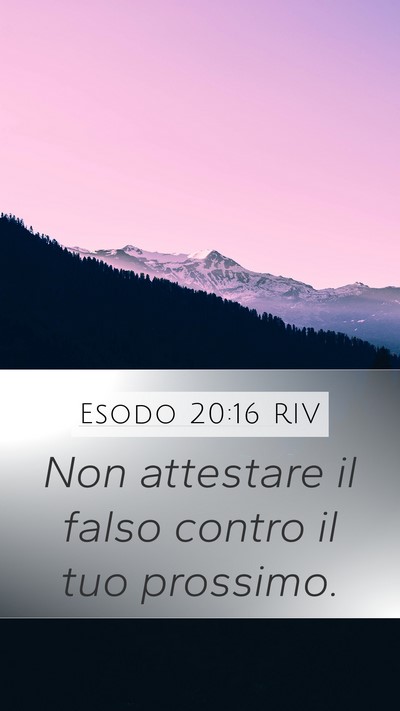 Esodo 20:16 RIV Bible Verse Image