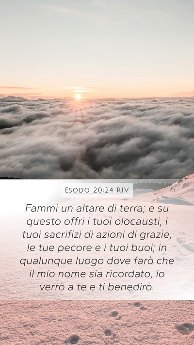 Esodo 20:24 RIV Bible Verse Image