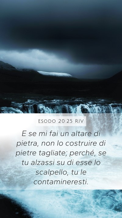 Esodo 20:25 RIV Bible Verse Image