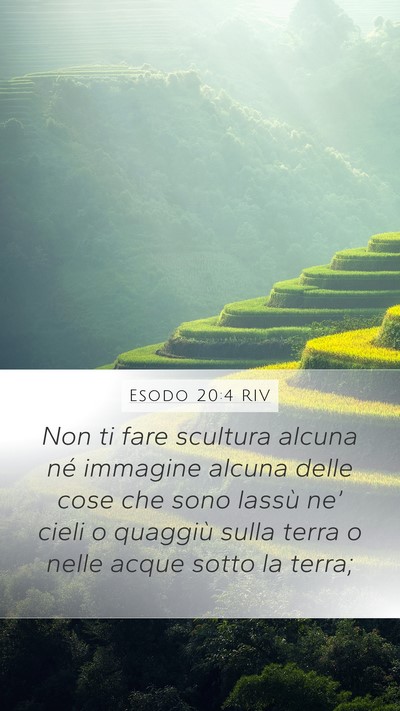 Esodo 20:4 RIV Bible Verse Image