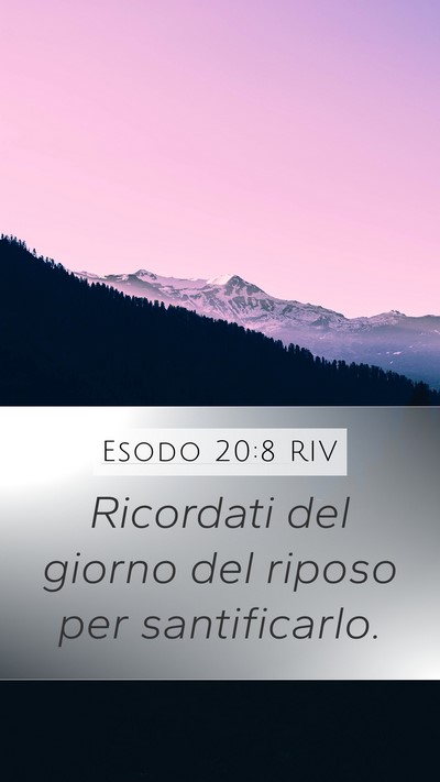 Esodo 20:8 RIV Bible Verse Image