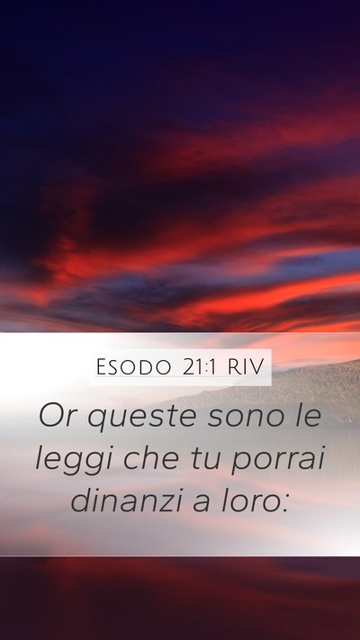 Esodo 21:1 RIV Bible Verse Image