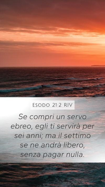 Esodo 21:2 RIV Bible Verse Image