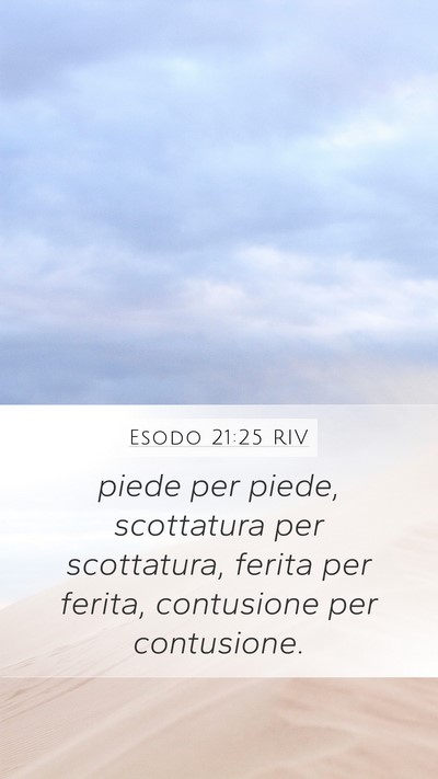Esodo 21:25 RIV Mobile Phone Wallpaper - piede per piede, scottatura per scottatura, - Mobile Bible Verse Wallpaper