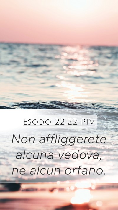 Esodo 22:22 RIV Bible Verse Image