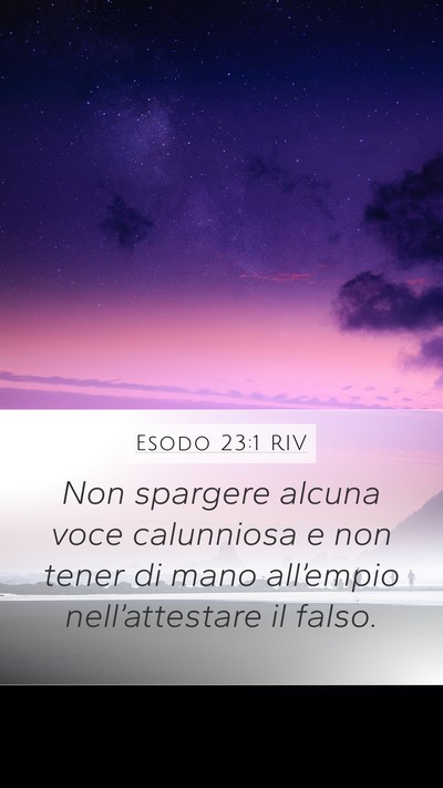 Esodo 23:1 RIV Bible Verse Image