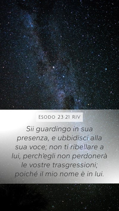 Esodo 23:21 RIV Bible Verse Image