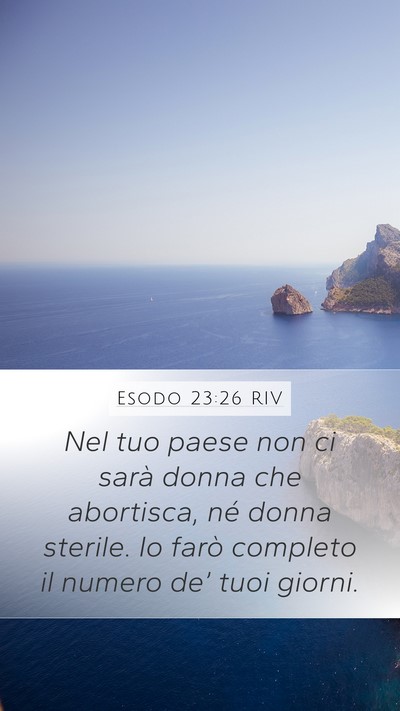 Esodo 23:26 RIV Bible Verse Image