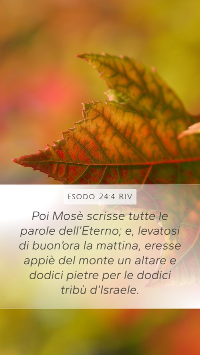 Esodo 24:4 RIV Bible Verse Image