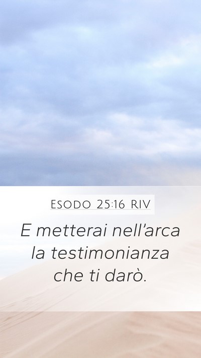 Esodo 25:16 RIV Bible Verse Image