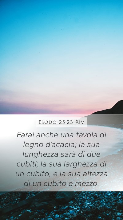 Esodo 25:23 RIV Bible Verse Image