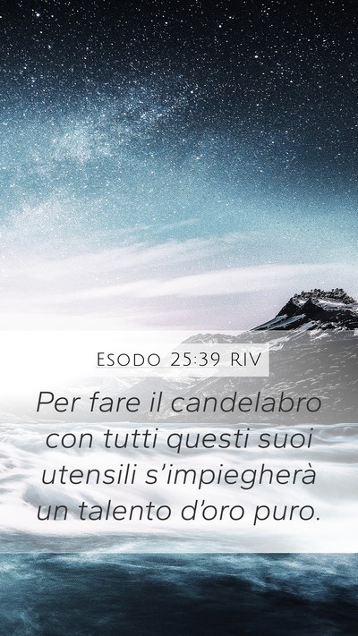 Esodo 25:39 RIV Mobile Phone Wallpaper - Per fare il candelabro con tutti questi suoi - Mobile Bible Verse Wallpaper