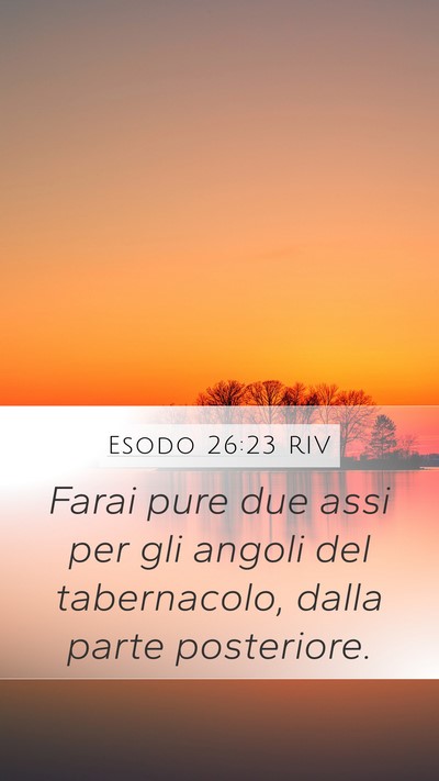 Esodo 26:23 RIV Bible Verse Image