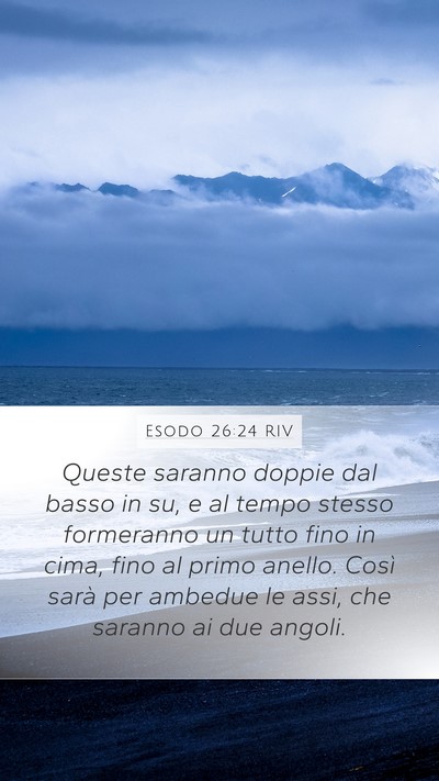 Esodo 26:24 RIV Mobile Phone Wallpaper - Queste saranno doppie dal basso in su, e al tempo - Mobile Bible Verse Wallpaper