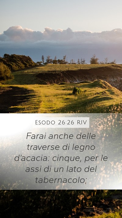 Esodo 26:26 RIV Mobile Phone Wallpaper - Farai anche delle traverse di legno d’acacia: - Mobile Bible Verse Wallpaper