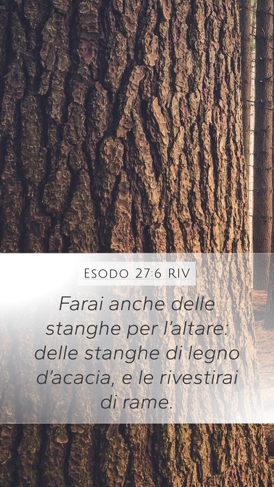 Esodo 27:6 RIV Mobile Phone Wallpaper - Farai anche delle stanghe per l’altare: delle - Mobile Bible Verse Wallpaper