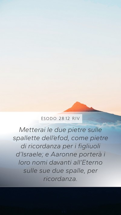 Esodo 28:12 RIV Bible Verse Image