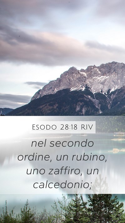 Esodo 28:18 RIV Bible Verse Image
