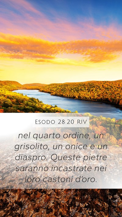 Esodo 28:20 RIV Bible Verse Image