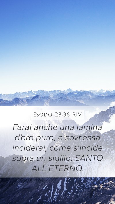 Esodo 28:36 RIV Bible Verse Image