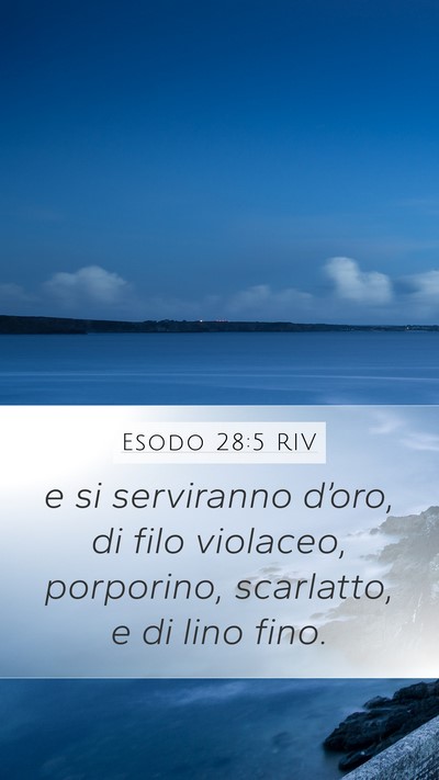 Esodo 28:5 RIV Bible Verse Image