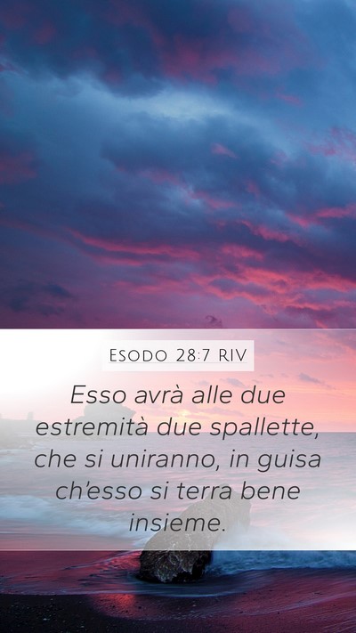 Esodo 28:7 RIV Mobile Phone Wallpaper - Esso avrà alle due estremità due spallette, che - Mobile Bible Verse Wallpaper
