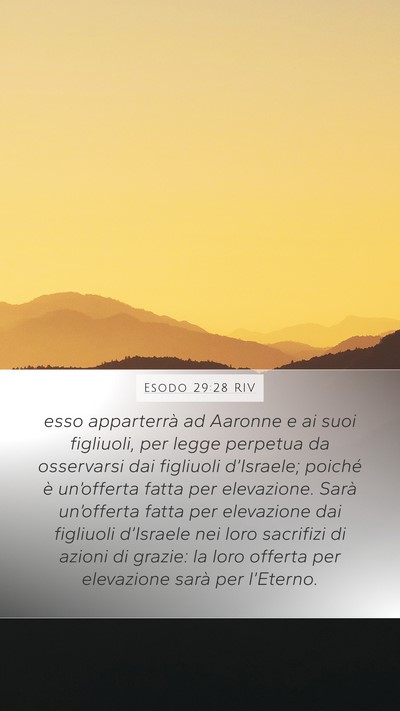 Esodo 29:28 RIV Bible Verse Image
