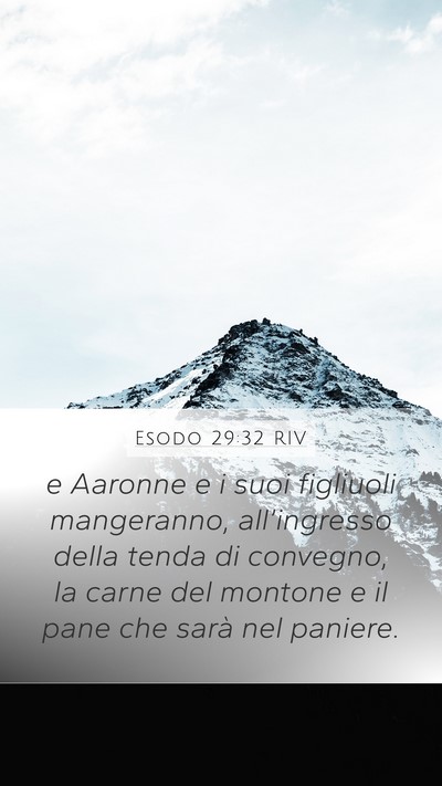 Esodo 29:32 RIV Bible Verse Image