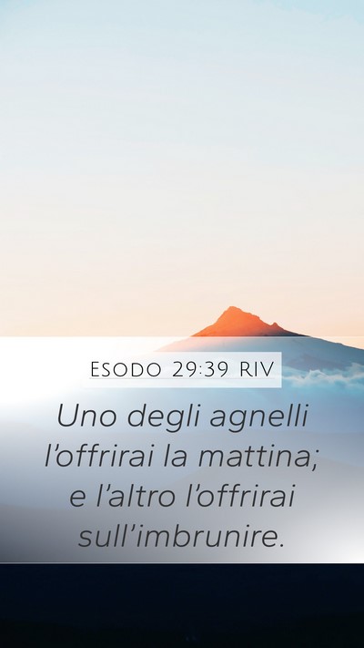 Esodo 29:39 RIV Bible Verse Image